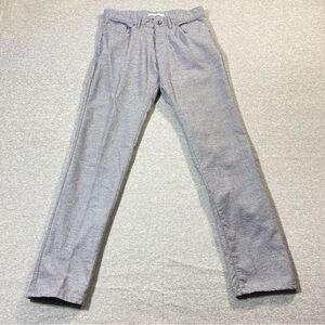Calvin Klein Dress Pants Mens W30 Gray Tiny Checker Slim Fit Low Rise Trousers